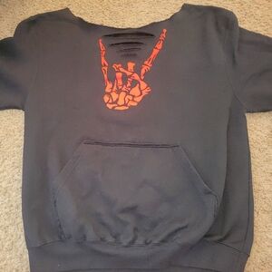 Wide neck black sweatshirt - M